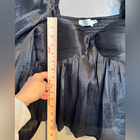 Astr the Label NWT Night Out Elegant Date Night Sexy Womens Cropped Black Blouse - Picture 7 of 9